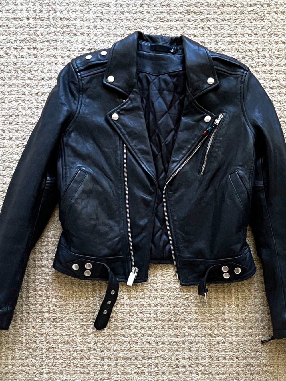 BLK DNM Black Moto Leather Jacket 1 - Women’s Classic Biker Coat
